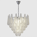 Люстра с подвесками из рифленного стекла в форме капель Textured Glass Chandelier варинант исполнения - 1 | Loft Concept в Перми