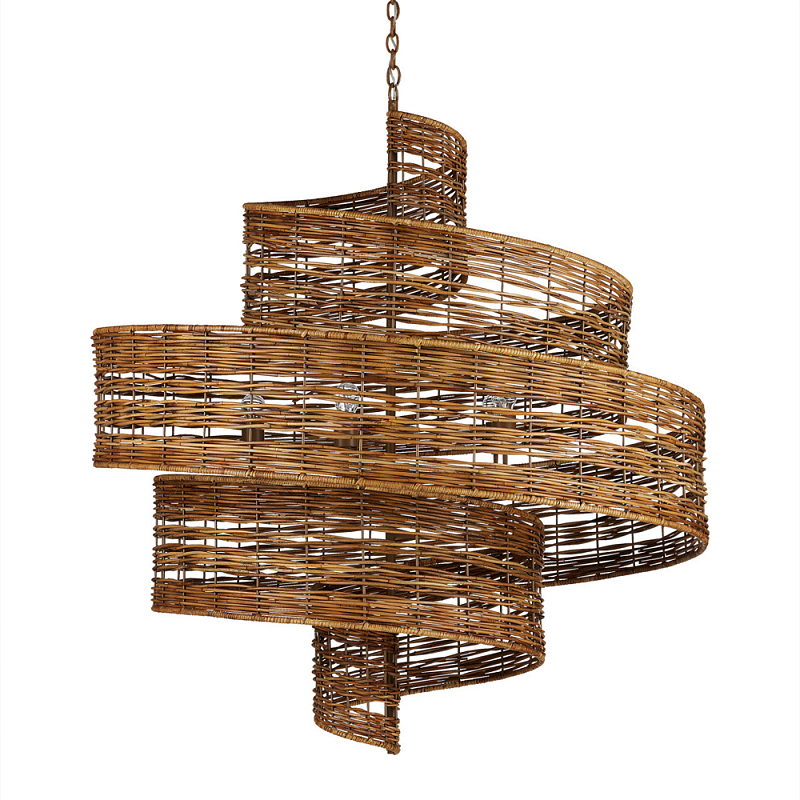 Люстра фактурная в виде спирали Enveloping Art Коричневый в Перми | Loft Concept 