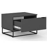Тумба прикроватная цвета графит с ящиками Strict Lines варинант исполнения - 3 | Loft Concept в Перми