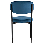 Стул с круглым сиденьем на металлическом основании ALFIE CHAIR Blue варинант исполнения - 3 | Loft Concept в Перми