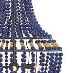 Люстра каплевидной формы декорированная синими и золотыми бусинами Blue Beads варинант исполнения - 1 | Loft Concept в Перми