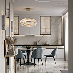 Круглая люстра с хрустальным декором Langlais Crystal Brass Chandelier варинант исполнения - 3 | Loft Concept в Перми