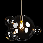 Подвесной светильник со стеклянными плафоном в виде шара и золотыми деталями & Coombes варинант исполнения - 3 | Loft Concept в Перми