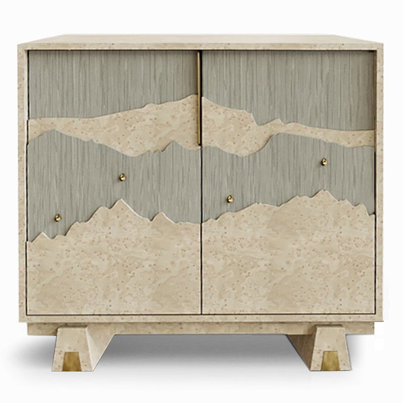 Буфет Okinawa Taupe  Бежевый Серый Золотой в Перми | Loft Concept 