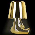 Настольная лампа фигурная золотого цвета с гладким абажуром Высота 16 см Sophia варинант исполнения - 5 | Loft Concept в Перми