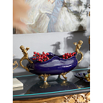 Чаша темно-синяя фарфоровая с бронзовыми ручками в виде ангелов Eden Garden варинант исполнения - 3 | Loft Concept в Перми