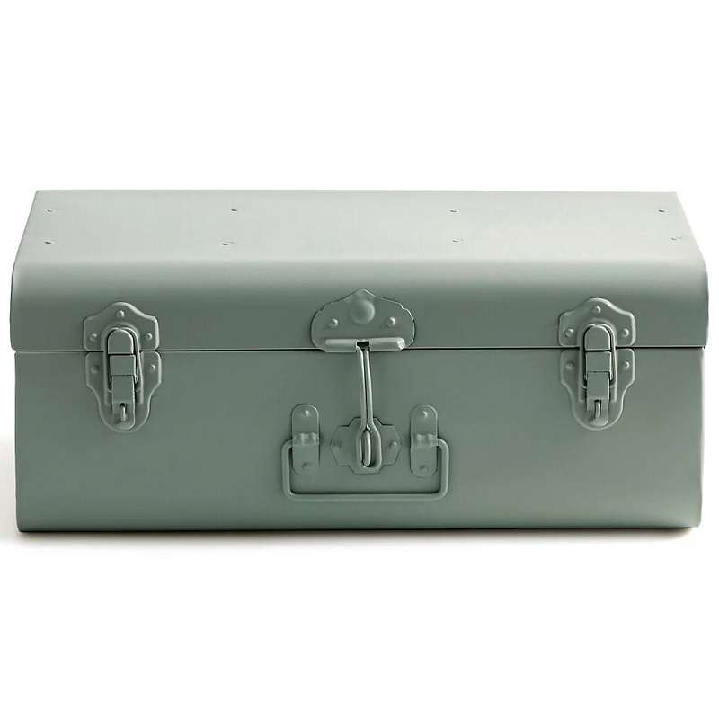 Металлический сундук Metal Chest Green Зеленый шалфей в Перми | Loft Concept 