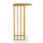 Консоль с чёрной столешницей и золотым фигурным основанием Cosmo варинант исполнения - 3 | Loft Concept в Перми