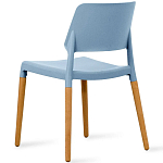 Пластиковый стул на ножках из массива бука Ferret Blue варинант исполнения - 7 | Loft Concept в Перми