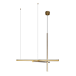 Люстра с 3-мя  пересекающимися цилиндрическими плафонами на тонких тросах Trumpet tube варинант исполнения - 6 | Loft Concept в Перми