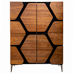 Высокий комод с узором из шпона на фасаде Sahara варинант исполнения - 1 | Loft Concept в Перми