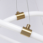 Люстра подвесная с двумя пересекающимися белыми светодиоидными кольцами Luke Lampco Tracer Lamp варинант исполнения - 6 | Loft Concept в Перми