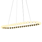 Люстра подвесная светодиодная с круглыми плафонами белого цвета PEARLS Suspension 100  варинант исполнения - 3 | Loft Concept в Перми