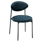 Стул металлический с мягкой спинкой и сиденьем из велюра Alfie Chair варинант исполнения - 3 | Loft Concept в Перми