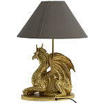 Настольная лампа с абажуром Дракон Golden Dragon Lamp Brown варинант исполнения - 4 | Loft Concept в Перми