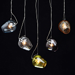 Люстра линейная с 5-ю разноцветными стеклянными плафонами Kaleido варинант исполнения - 5 | Loft Concept в Перми