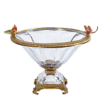 Чаша из прозрачного стекла с бронзовым рельефным ободком Eden Garden варинант исполнения - 1 | Loft Concept в Перми