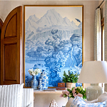 Обои ручная роспись Le Brésil Mer Bleue варинант исполнения - 3 | Loft Concept в Перми