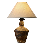 Настольная лампа с керамическим фактурным основанием и тканевым абажуром Eastern Tale варинант исполнения - 6 | Loft Concept в Перми