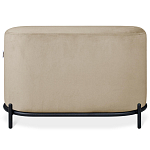 Банкетка овальная бежевый велюр на 4-х металлических ножках черного цвета SANJAY варинант исполнения - 2 | Loft Concept в Перми