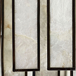 Потолочный светильник с подвесами из перламутра Unique Shine Effect варинант исполнения - 1 | Loft Concept в Перми