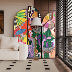 Ширма цветочный принт Colored Partition варинант исполнения - 1 | Loft Concept в Перми