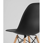 Пластиковый стул на ножках из массива бука Eames Black варинант исполнения - 3 | Loft Concept в Перми