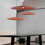 Подвесной светильник круглой формы с коричневым металлическим абажуром Halo Drift варинант исполнения - 3 | Loft Concept в Перми