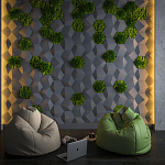 Гипсовая 3D Панель M-30 варинант исполнения - 1 | Loft Concept в Перми