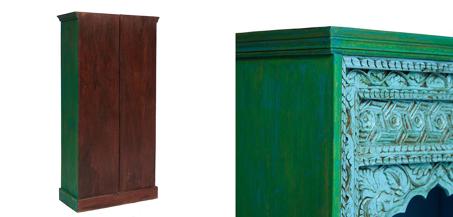 Стеллаж Indian Antique Mango Tree blue/green - Loft-Concept в Перми