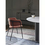 Стул полукруглый мягкий с буклированной обивкой Chair with Boucle Upholstery варинант исполнения - 4 | Loft Concept в Перми