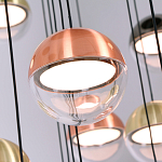 Люстра каскадная с черным круглым основанием 27 подвесов Celestial Waltz варинант исполнения - 3 | Loft Concept в Перми