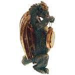 Часы в виде дракона Green Dragon with Clock варинант исполнения - 3 | Loft Concept в Перми