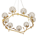 Люстра круглая с декором в виде цветков одуванчика Hanging Dandelion варинант исполнения - 3 | Loft Concept в Перми