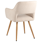 Стул в рогожке бежевого цвета NEASAN STOOL варинант исполнения - 4 | Loft Concept в Перми