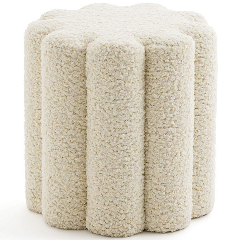 Пуф с обивкой из ткани букле Flo Pouf Кремовый Пуф с обивкой из ткани букле Flo Pouf Кремовый в Перми | Loft Concept