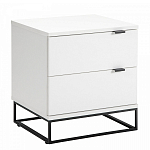Тумба прикроватная белая с ящиками Strict Lines варинант исполнения - 1 | Loft Concept в Перми