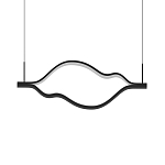 Подвесной светильник волнообразный изогнутый черного цвета 4000К Spiral Lighting варинант исполнения - 1 | Loft Concept в Перми