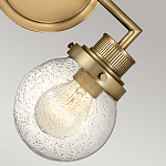 Бра для ванных комнат с прозрачным шарообразным плафоном из стекла с пузырьками на круглом основании Hinkley варинант исполнения - 15 | Loft Concept в Перми