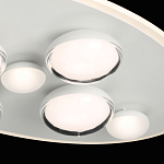 Потолочный светильник овальной формы белого цвета с 7-ю лампами Lunar Pebbles варинант исполнения - 6 | Loft Concept в Перми