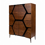 Высокий комод с узором из шпона на фасаде Sahara варинант исполнения - 3 | Loft Concept в Перми