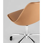 Офисный стул на металлическом основании EGGERY Brown пластик варинант исполнения - 3 | Loft Concept в Перми