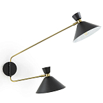 Бра с 2-мя поворотными плафонами Davy Duo Wall Lamp варинант исполнения - 1 | Loft Concept в Перми