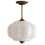 Подвесной светильник с абажуром из молочного стекла Vintage Charm варинант исполнения - 1 | Loft Concept в Перми