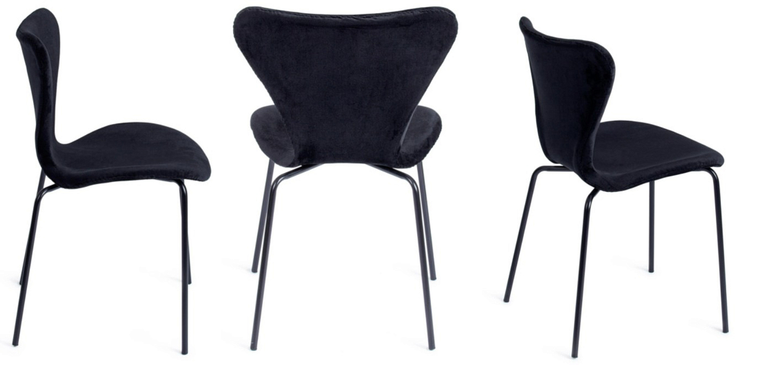 Стул Julissa Black Chair флок Стул Julissa Black Chair флок - Loft-Concept в Перми