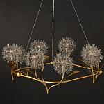 Люстра круглая с декором в виде цветков одуванчика Hanging Dandelion варинант исполнения - 5 | Loft Concept в Перми