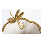 Ваза из фарфора с бронзовой стрекозой  Paradise Dragonfly варинант исполнения - 4 | Loft Concept в Перми