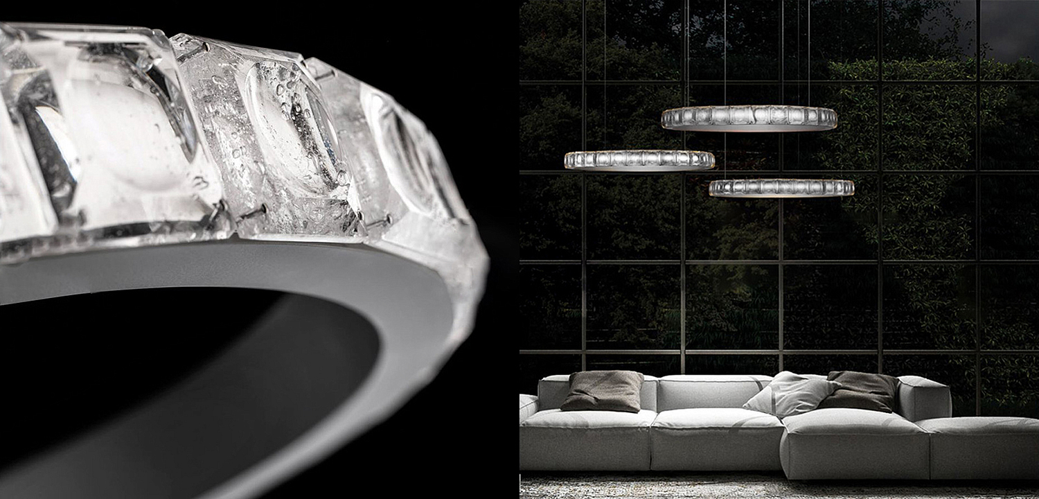Люстра Ring horizontal silver chandelier Люстра Ring horizontal silver chandelier - Loft-Concept в Перми