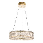 Люстра подвесная круглая из прозрачного хрусталя с золотым корпусом Selfsufficient варинант исполнения - 4 | Loft Concept в Перми