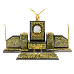 Настольный письменный набор из змеевика  и бронзы с декором в виде орла в подарочной упаковке Successful Leader варинант исполнения - 1 | Loft Concept в Перми